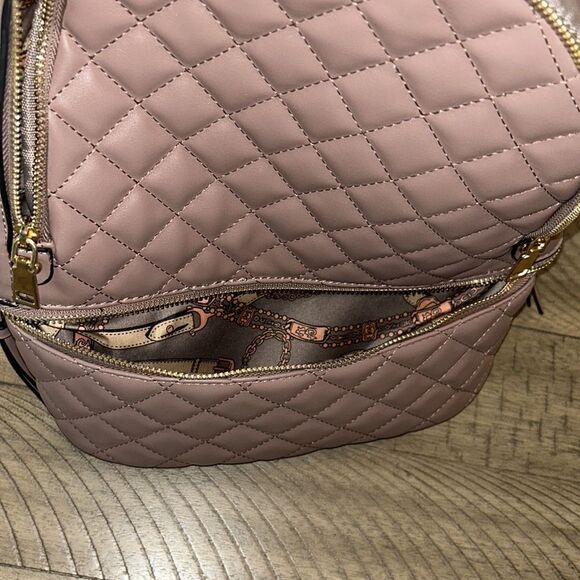 NWT Vegan 🌱 Quilted Backpack 🎒 & Wallet Set Adjustable straps Dusty Rose 🌹 - Picture 15 of 16